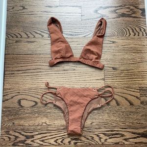 *NWOT* Blue Life Swim Roped Up Bikini Set